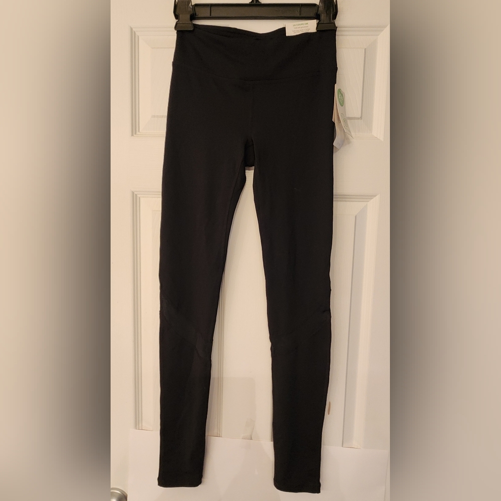 GAIAM Om Mesh Yoga Leggings In Black (Tap Shoe) Size XS - Picture 3 of 10